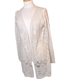 🌷 Guilty 🌷 Light Cream Beige Open Knit Cardigan